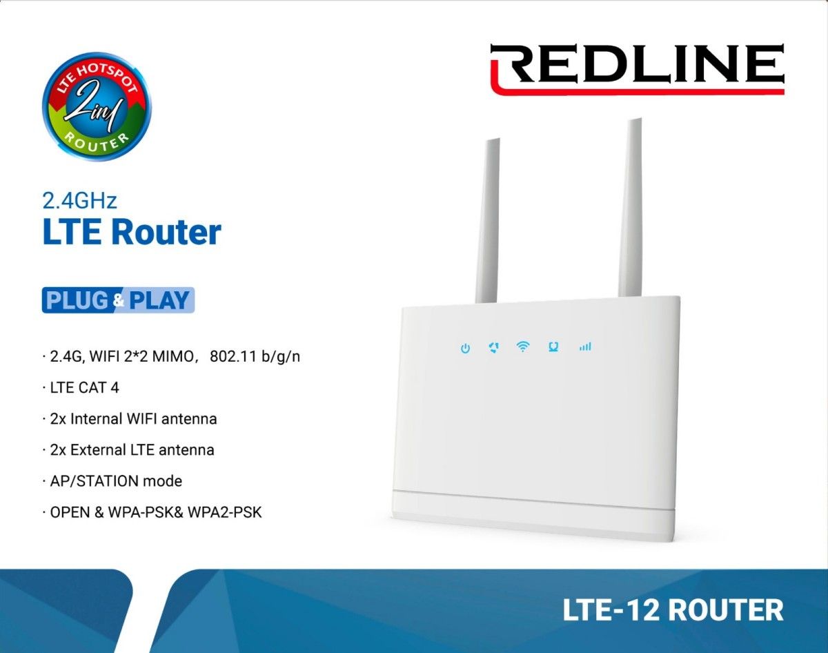Redline LTE SimKarte Router 150Mbps 2,4G 2 Dual Antennen Midyatmarkt