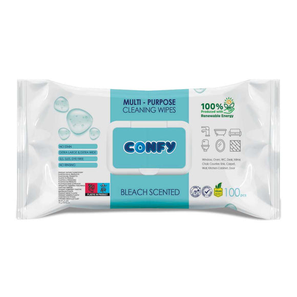 Confy Allzwecktücher Oberflächenreinigungstücher Bleichzusatz 100er Pack - Midyatmarkt